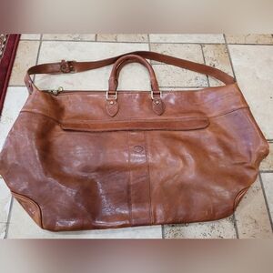 Leather travel bag made in Italy roberto Firenze